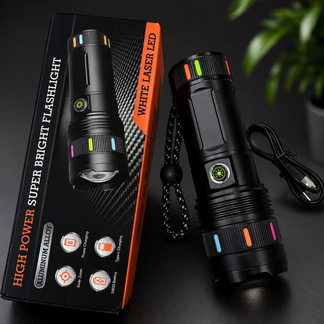 Super,Bright,600W,LED+COB,High,Power,Rechargeable,Flashlight