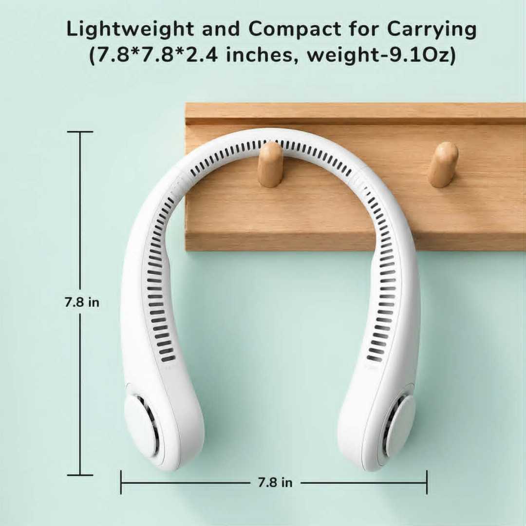 Portable,Bladeless,Neck,Fan
